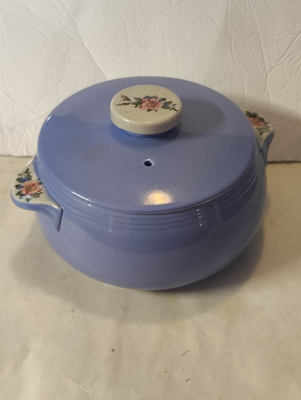 Vintage Hall's Superior Quality Kitchenware Rose Parade #1259 Casserole Bean Pot